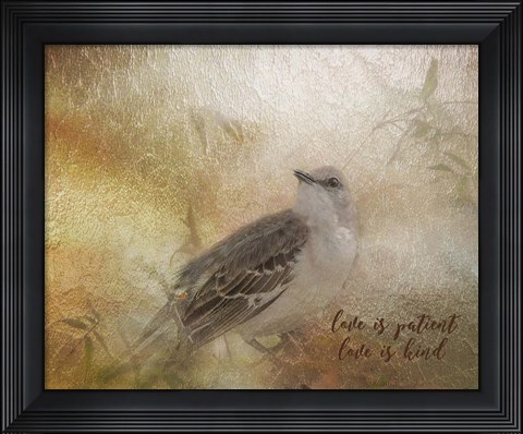 Framed Love is Patient Print
