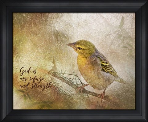 Framed God is My Refuge Print