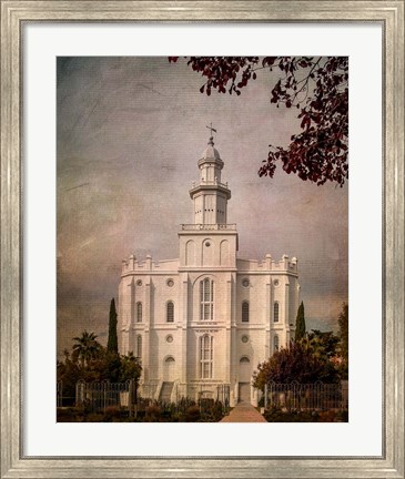 Framed LDS St. George Temple Print