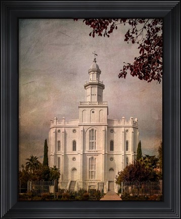 Framed LDS St. George Temple Print