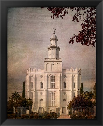 Framed LDS St. George Temple Print