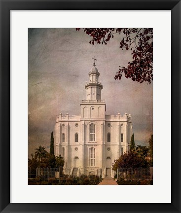 Framed LDS St. George Temple Print