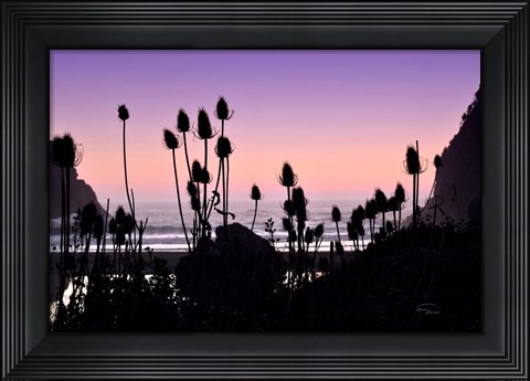 Framed Beach Twilight I Print