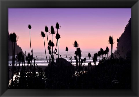 Framed Beach Twilight I Print