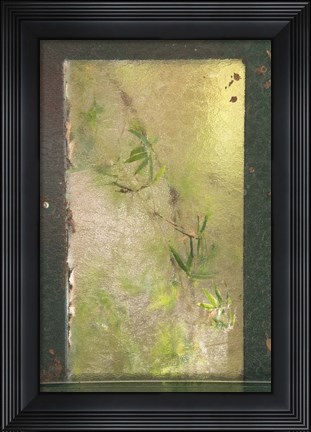 Framed Bamboo Behind Frosted Glass Print