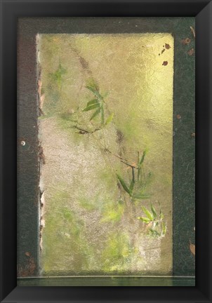 Framed Bamboo Behind Frosted Glass Print