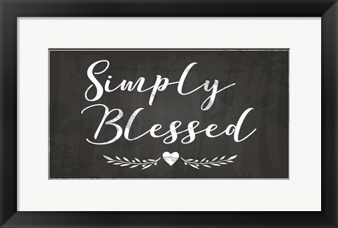 Framed Simply Blessed Print