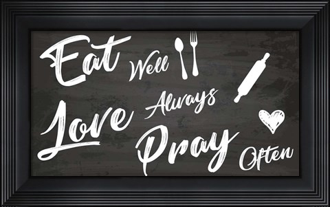Framed Eat Well Print