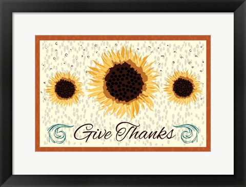 Framed Give Thanks Print