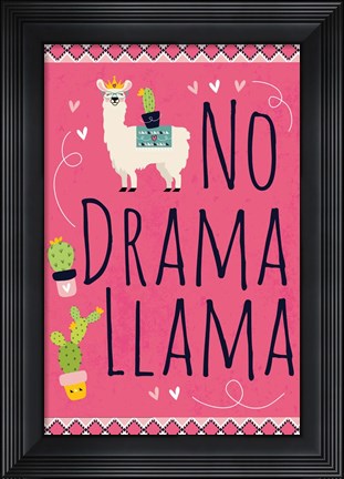 Framed No Drama Llama Print