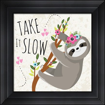 Framed Take It Slow Print