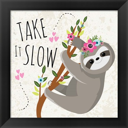 Framed Take It Slow Print