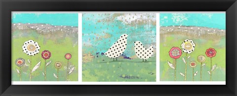 Framed Polka Dot Bird Set Print