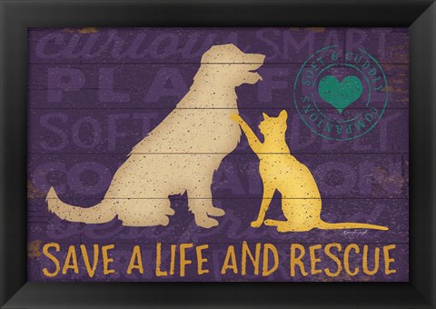 Framed Save a Life Rescue Print