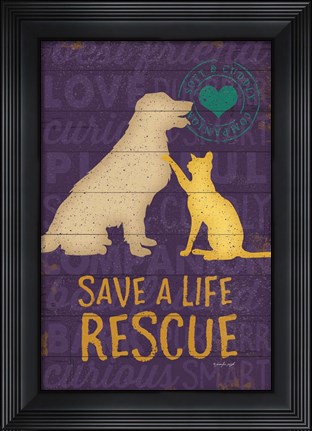 Framed Save a Life Rescue Print