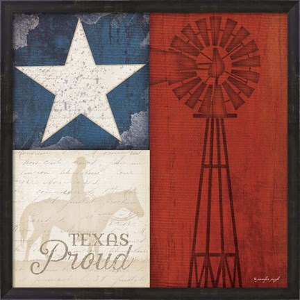 Framed Texas Proud Print