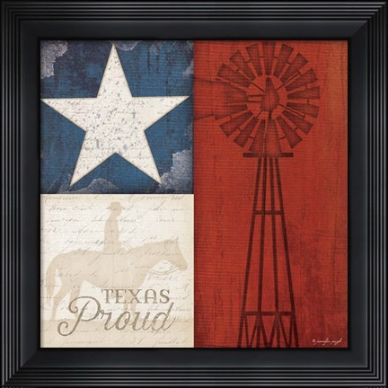 Framed Texas Proud Print