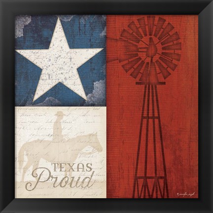 Framed Texas Proud Print