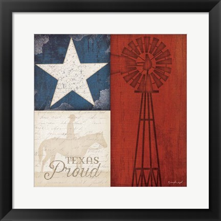 Framed Texas Proud Print