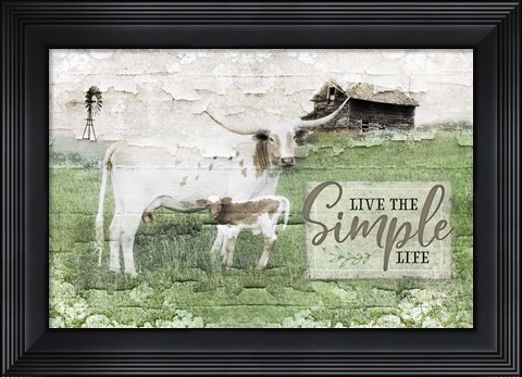 Framed Live the Simple Life Print