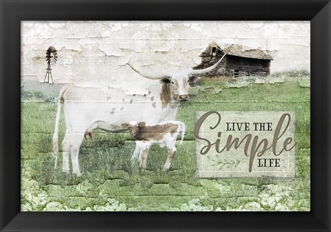Framed Live the Simple Life Print