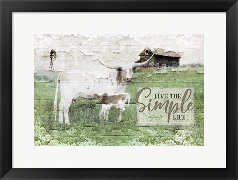 Framed Live the Simple Life Print