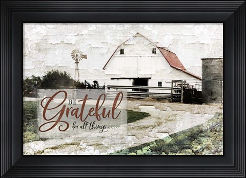 Framed Be Grateful Print