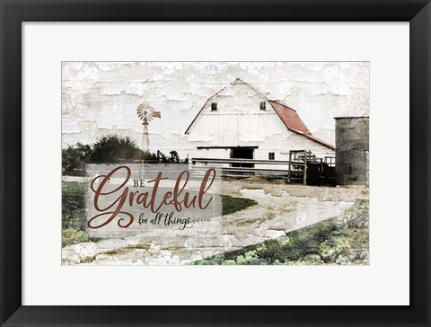 Framed Be Grateful Print