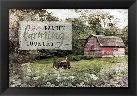 Framed Farm, Family, Country Print