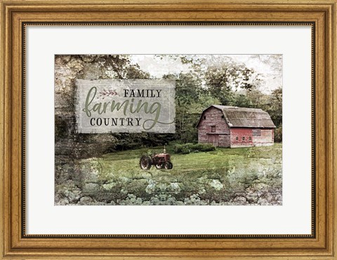 Framed Farm, Family, Country Print