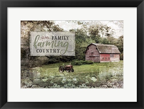 Framed Farm, Family, Country Print