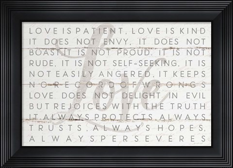 Framed Love Is Print
