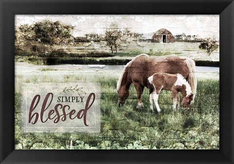 Framed Simply Blessed Print