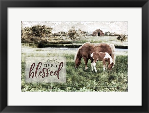 Framed Simply Blessed Print