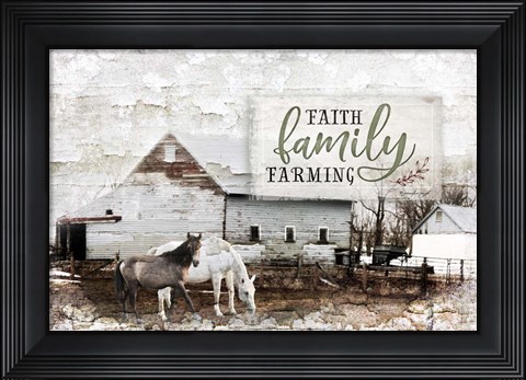 Framed Faith, Family, Farming Print