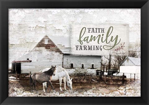 Framed Faith, Family, Farming Print