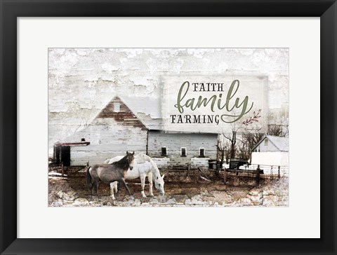 Framed Faith, Family, Farming Print