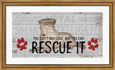 Framed You Can&#39;t Buy Love - Dog Print