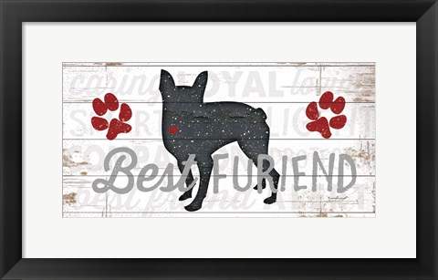 Framed Best Furiend - Dog Print