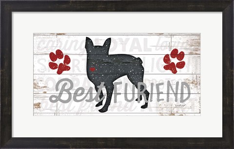 Framed Best Furiend - Dog Print