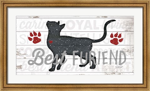 Framed Best Furiend - Cat Print
