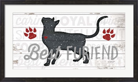 Framed Best Furiend - Cat Print