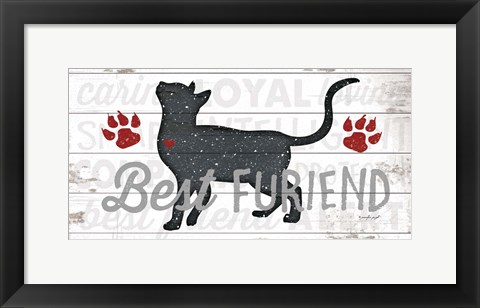 Framed Best Furiend - Cat Print