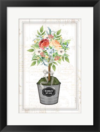 Framed Floral Topiary Print