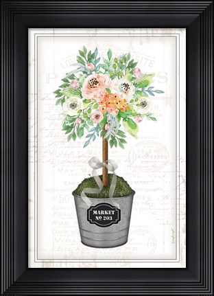 Framed Floral Topiary II Print
