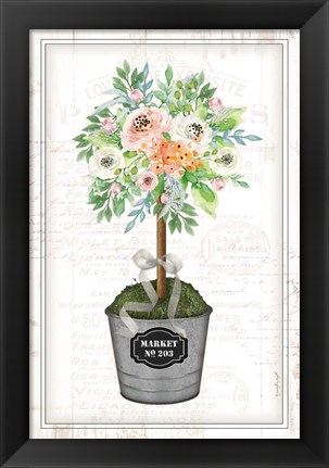 Framed Floral Topiary II Print