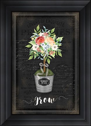 Framed Floral Topiary IV Print