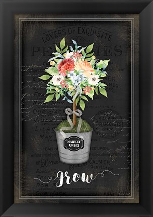 Framed Floral Topiary IV Print