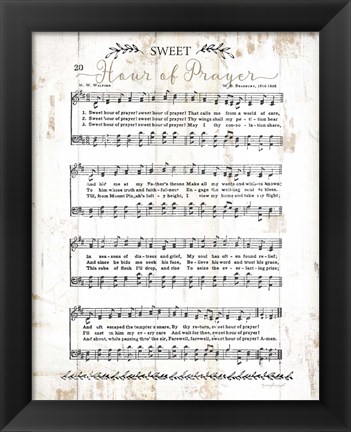 Framed Sweet Hour of Prayer Print