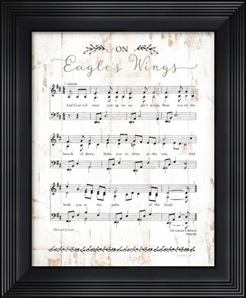Framed On Eagles Wings Print